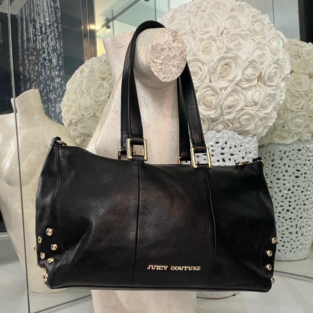 Juicy Couture Gold studded leather shoulder bag